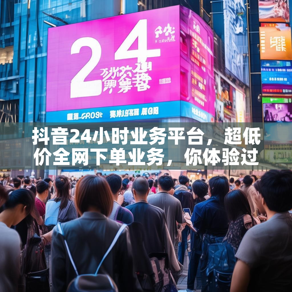 抖音24小时业务平台，超低价全网下单业务，你体验过吗？