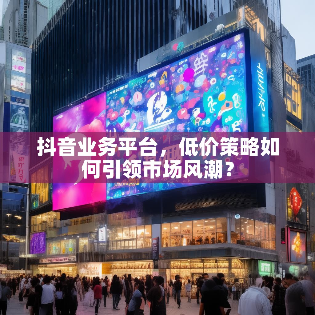 抖音业务平台，低价策略如何引领市场风潮？