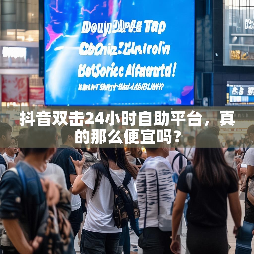 抖音双击24小时自助平台，真的那么便宜吗？