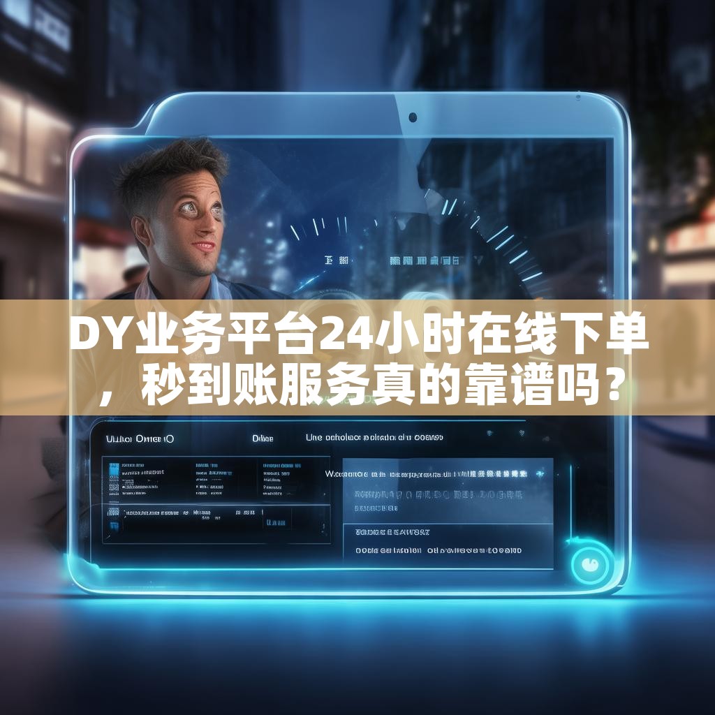 DY业务平台24小时在线下单，秒到账服务真的靠谱吗？