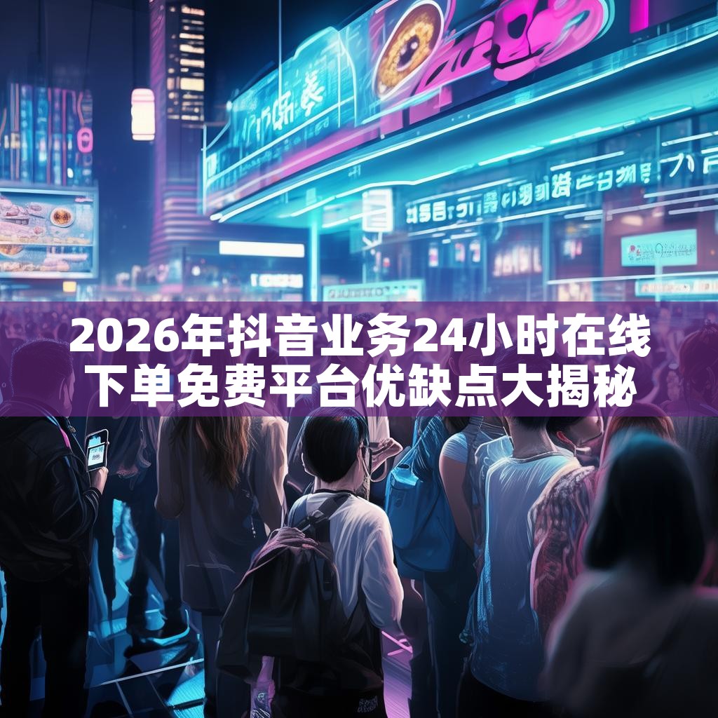 2026年抖音业务24小时在线下单免费平台优缺点大揭秘