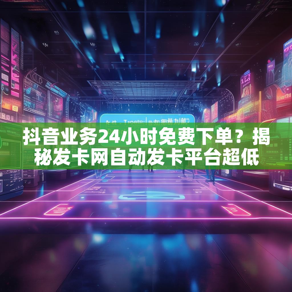 抖音业务24小时免费下单？揭秘发卡网自动发卡平台超低价秘诀！