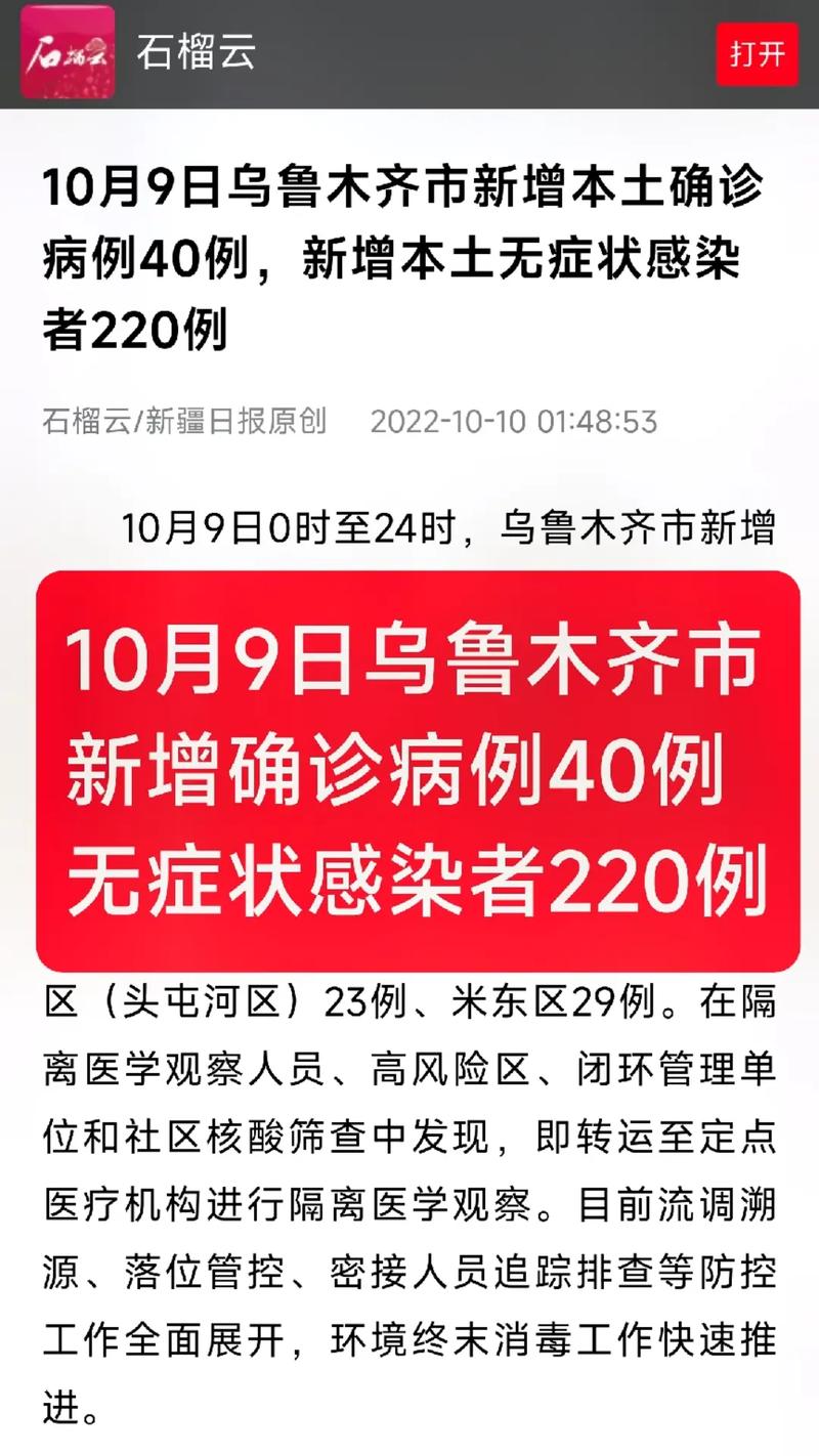 乌鲁木齐疫情最新通报 | 今日新增确诊人数